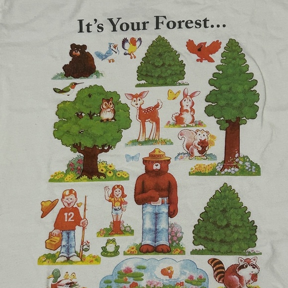 Women's Vintage/Collectable Smokey the Bear T-Shirt - SMALL - Picture 3 of 8